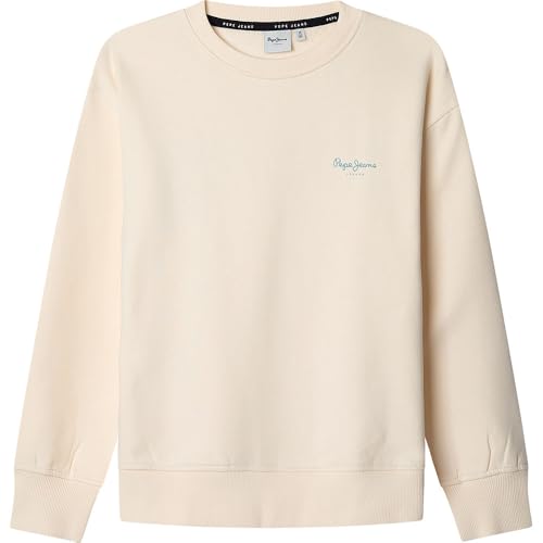 Pepe Jeans Jungen Luke Sweatshirt, Beige (Austernweiß), 6 Jahre von Pepe Jeans