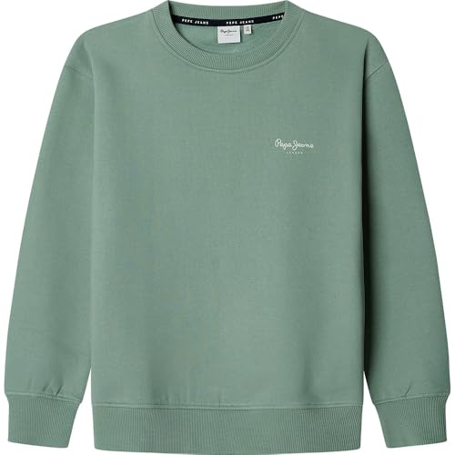 Pepe Jeans Jungen Luke Sweatshirt, Grün (Myrt Grün), 8 Jahre von Pepe Jeans