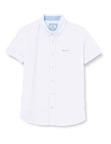 Pepe Jeans Jungen Misterton Shirt, White (White), 10 Years von Pepe Jeans