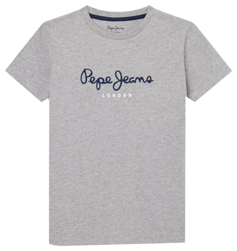 Pepe Jeans Jungen New Art N T-Shirt, Grau (Marl Grey), 14 Jahre von Pepe Jeans