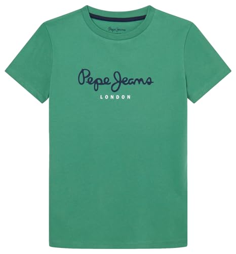 Pepe Jeans Jungen New Art N T-Shirt, Grün (Jungle Green), 14 Jahre von Pepe Jeans