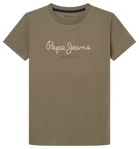 Pepe Jeans Jungen New Art N T-Shirt, Grün (Militärgrün), 10 Jahre von Pepe Jeans