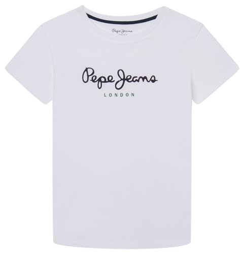 Pepe Jeans Jungen New Art N T-Shirt, Weiß (Weiß), 14 Jahre von Pepe Jeans