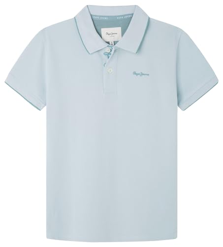 Pepe Jeans Jungen New Thor Polo, Blau (Stormy Sea Blue), 14 Jahre von Pepe Jeans