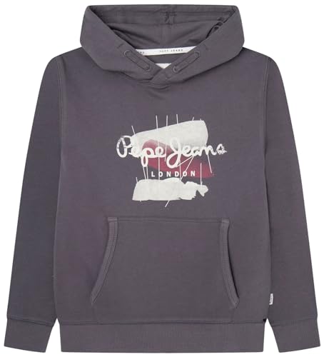 Pepe Jeans Jungen Niall Hooded Sweatshirt, Grey (Thunder), 16 Years von Pepe Jeans