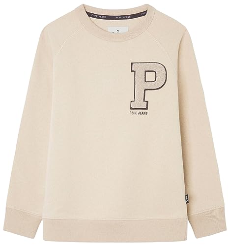 Pepe Jeans Jungen Nils Sweatshirt, Beige (Ivory), 16 Years von Pepe Jeans