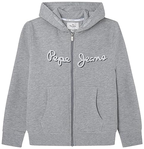 Pepe Jeans Jungen Nolan Zip, Grau (Grey Marl), 8 Jahre von Pepe Jeans