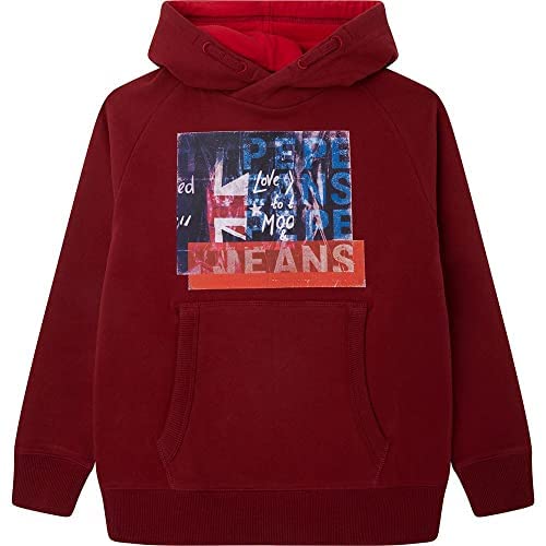 Pepe Jeans Jungen OMAR Sweatshirt, 286BURNT RED, 10 Years von Pepe Jeans