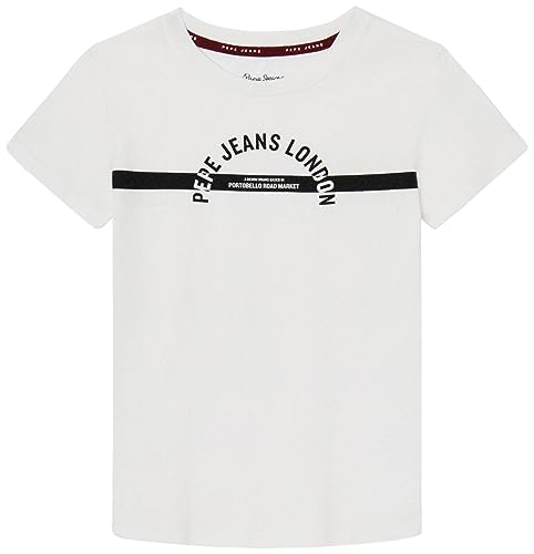 Pepe Jeans Jungen Payton T-Shirt, White (Off White), 8 Years von Pepe Jeans