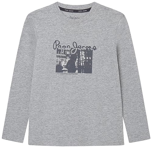 Pepe Jeans Jungen Pendance T-Shirt, Grey (Grey Marl), 14 Years von Pepe Jeans