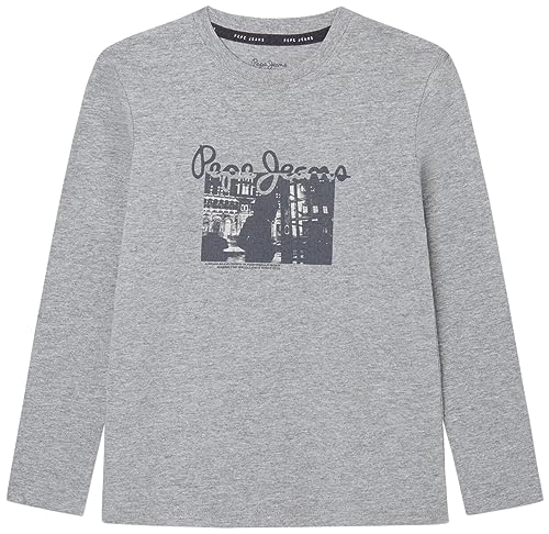 Pepe Jeans Jungen Pendance T-Shirt, Grey (Grey Marl), 8 Years von Pepe Jeans
