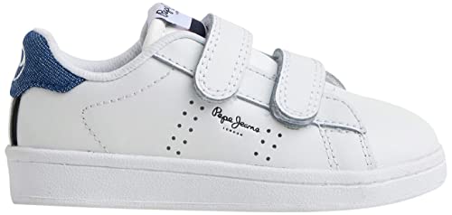 Pepe Jeans Jungen Player Basic Bk Jeans Sneaker, Weiß, 43 EU von Pepe Jeans