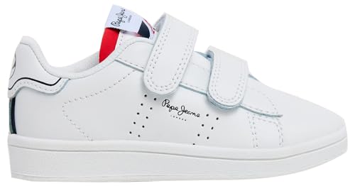 Pepe Jeans Jungen Player Basic Bk Sneaker, Weiß (Weiß), 9 von Pepe Jeans