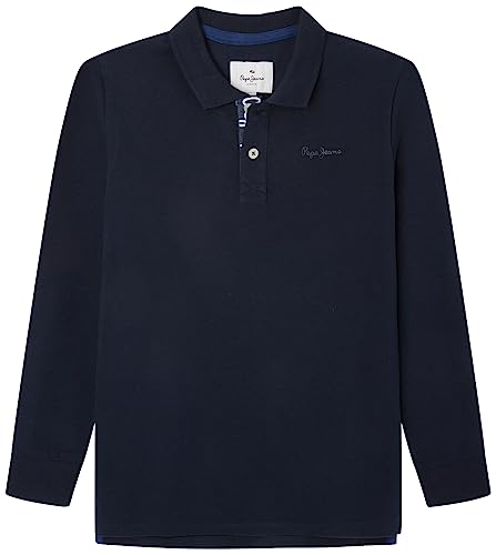 Pepe Jeans Jungen Polohemd Thor Ls, Blau (Dulwich), 18 Jahre von Pepe Jeans