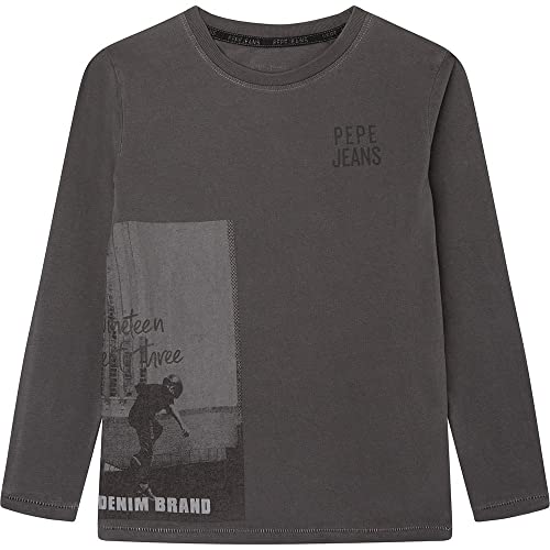 Pepe Jeans Jungen Renato T-Shirt, Black (Black), 18 Years von Pepe Jeans