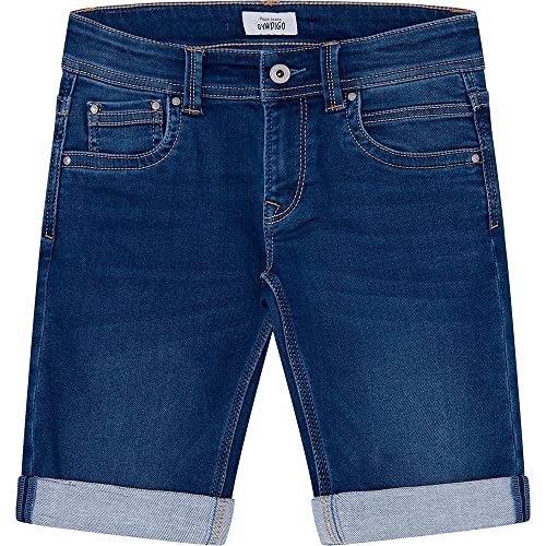 Pepe Jeans Jungen Shorts Tracker Short, Blau (Denim-js0), 16 Jahre von Pepe Jeans