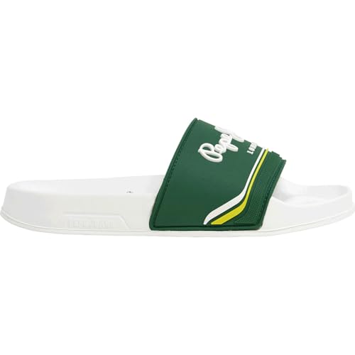 Pepe Jeans Jungen Slider Origin B Schuhe, Green Forest Green von Pepe Jeans