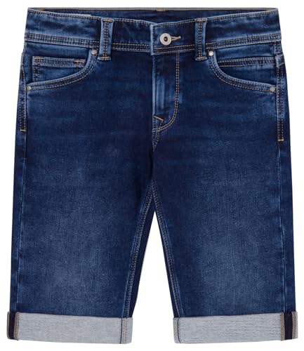 Pepe Jeans Jungen Slim Gymdigo Short Jr Shorts, Blau (Denim-CQ9), 12 Jahre von Pepe Jeans