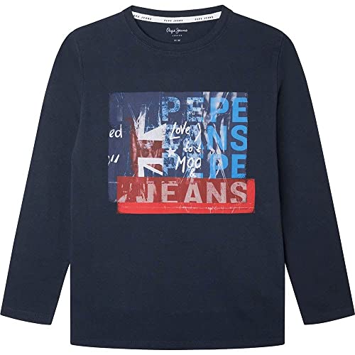 Pepe Jeans Jungen T-Shirts Claus, Blau (Dulwich), 12 Jahre von Pepe Jeans