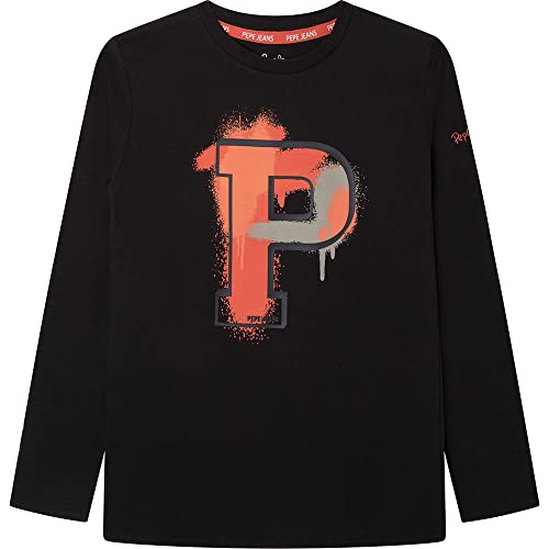 Pepe Jeans Jungen T-Shirts Robin, Schwarz (Black), 4 Jahre von Pepe Jeans