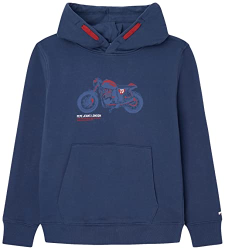 Pepe Jeans Jungen Tanner Hooded Sweatshirt, Blue (Jarman), 12 Years von Pepe Jeans