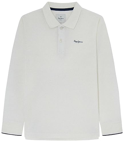 Pepe Jeans Jungen Thor Ls Polo Shirt, White (Off White), 10 Years von Pepe Jeans