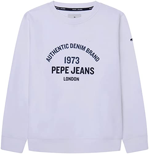Pepe Jeans Jungen Timothy Sweatshirt, White (White), 12 Years von Pepe Jeans
