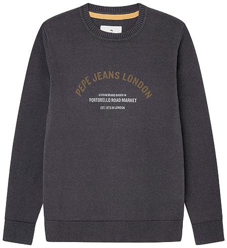Pepe Jeans Jungen Turnpike Pullover Sweater, Grey (Thunder), 16 Years von Pepe Jeans