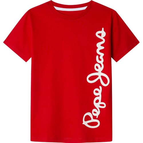 Pepe Jeans Jungen Waldo N T-Shirt, Rot (Königsrot), 16 Jahre von Pepe Jeans