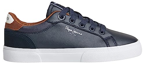 Pepe Jeans Kenton Court B Sneaker, Blue (Navy), 32 EU von Pepe Jeans