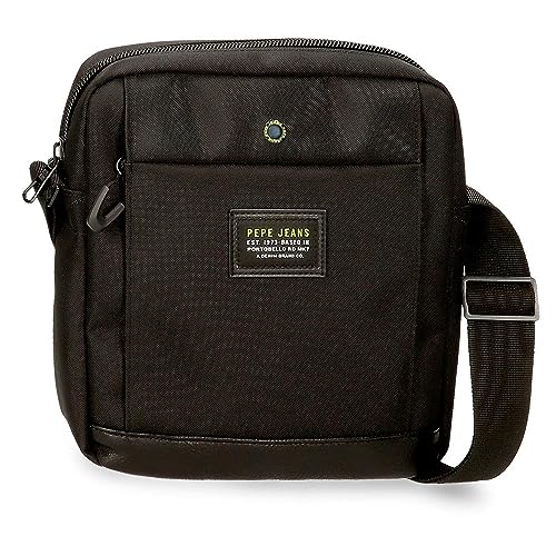 Pepe Jeans Leighton Gepäcktasche für Herren, Schwarz, Talla única, Umhängetasche von Pepe Jeans