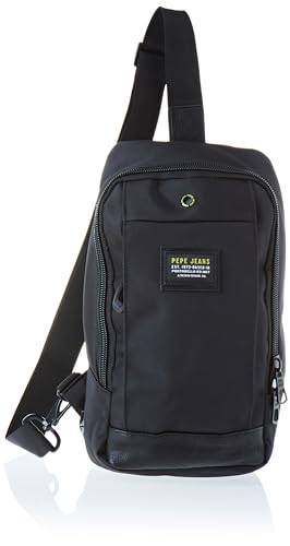 Pepe Jeans Leighton Gepäcktasche für Herren, Schwarz, Talla única, Umhängetasche von Pepe Jeans