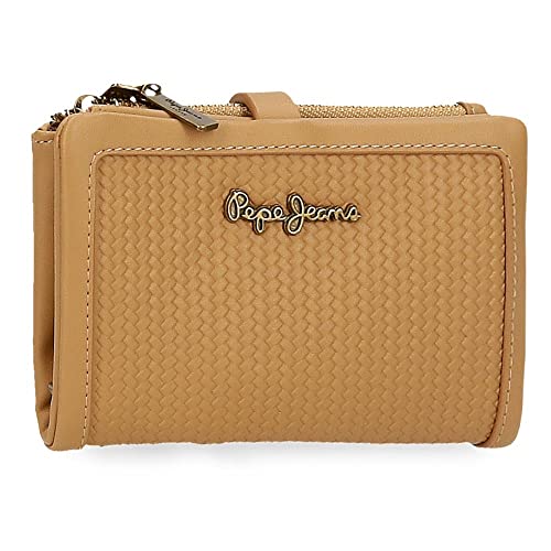 Pepe Jeans Lena Geldbörse mit braunem Kartenhalter 14,5 x 9 x 2 cm Kunstleder von Pepe Jeans