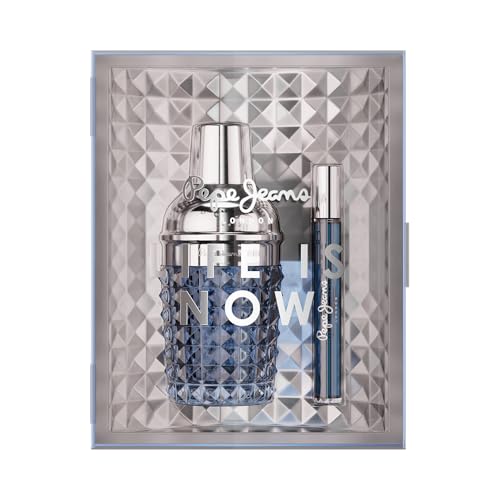 Pepe Jeans Life Is Now For Him Parfüm Herren 2 Teiliges Geschenkset Eau de Toilette 100ml und 10ml Aromatisches und holziges Duftset Herren Parfüm von Pepe Jeans