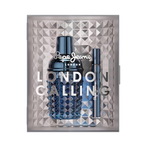 Pepe Jeans London Calling For Him Parfüm Herren Geschenkset 2 Teile Herren Eau de Parfum 100ml und 10ml Fougère, Aromatisch und Fruchtig Duft Duft Set von Pepe Jeans