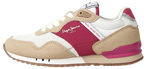 Pepe Jeans London Classic G Sneaker, Brown (Sand), 36 EU von Pepe Jeans