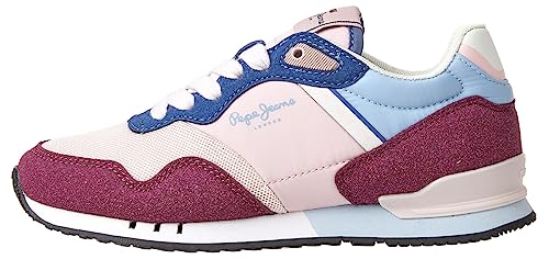 Pepe Jeans London Classic G Sneaker, Red (Crushed Berry), 36 EU von Pepe Jeans