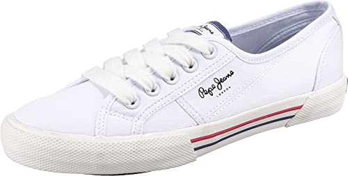 Pepe Jeans London Damen Brady Basic W Sneaker, White (White), 37 EU von Pepe Jeans