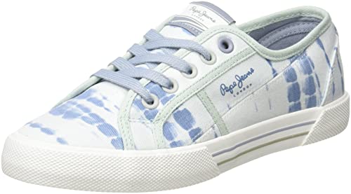 Pepe Jeans London Damen Brady W TIE DYE Sneaker, 515DUSTY Blue, 39 EU von Pepe Jeans