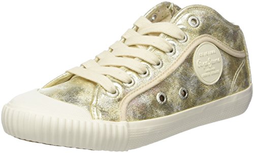 Pepe Jeans London Damen Industry MET Sneaker, Gold Gold, 36 EU von Pepe Jeans