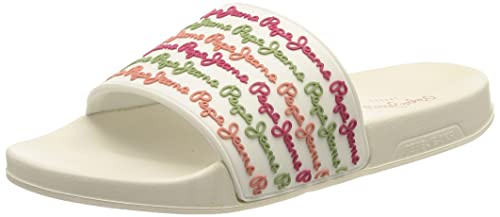 Pepe Jeans London Damen Slider Colors Flipflop, 800WHITE, 39 EU von Pepe Jeans