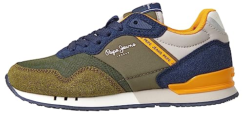 Pepe Jeans London Forest B Sneaker, Green (Khaki Green), 35 EU von Pepe Jeans