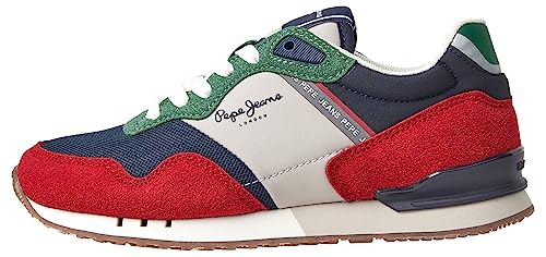 Pepe Jeans London Forest B Sneaker, Red (Red), 35 EU von Pepe Jeans