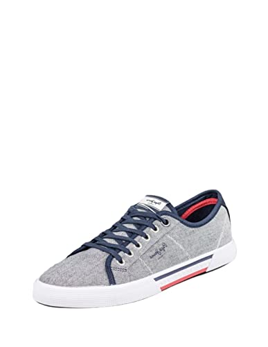 Pepe Jeans London Herren Brady Men Sneaker, Blue (Chambray Blue), 43 EU von Pepe Jeans