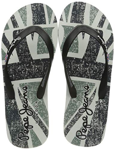 Pepe Jeans London Herren Hawi Britt Sandal, 999BLACK, 44 EU von Pepe Jeans