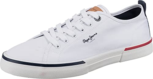 Pepe Jeans London Herren Kenton Smart M Sneaker, White (White), 43 EU von Pepe Jeans
