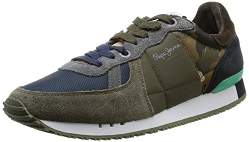 Pepe Jeans London Herren Tinker Running CAMU Low-Top, Mehrfarbig (Elephant 772) von Pepe Jeans
