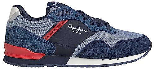 Pepe Jeans London ONE B Sneaker, Blue (Navy), 35 EU von Pepe Jeans