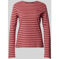 Pepe Jeans Longsleeve mit Label-Stitching Modell 'RILEY' in Koralle, Größe XL von Pepe Jeans