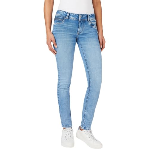 Pepe Jeans Low-Rise Slim FIT Jeans - New Brooke, Blue (Denim-xw3), 24W / 32L von Pepe Jeans